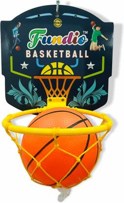 FUNDIO Adjustable Height Basketball Set for Kids Basketball Ring