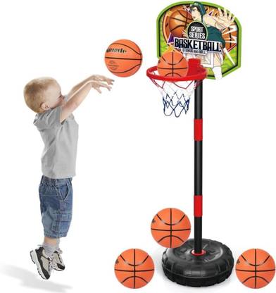 Big Tree Roll over image to zoom Adjustable Height Basketball Set for Kids with Stand Basketball Ring