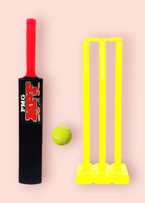 PMG Hard Plastic Bat with PVC Wicket Set & 1 Ball | Cricket Kit for kids 5-8 Years PVC/Plastic Cricket  Bat For 6 - 7 Yrs
