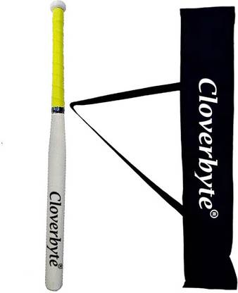 CLOVERBYTE Wooden Grey Basebat , Cover for Self Defence Grip May Vary In Colour & Design Willow Baseball  Bat For 15+ Yrs