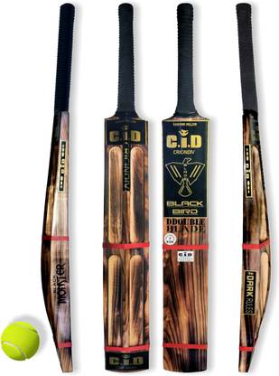 De Venta Black Monster Cricket Bat, Scoop Design for Tennis Ball, Fire Treated Original Kashmir Willow Cricket Bat For 15+ Yrs