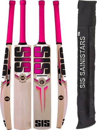 SIS SAINISTARS Green Bat with cover Poplar Willow Cricket  Bat For 12 - 14 Yrs