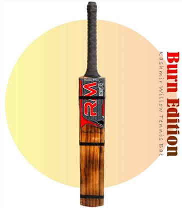 Rm Sports RM Cricket Bat Burn Edition Kashmiri Willow Tennis Wood Bat Kashmir Willow Cricket  Bat For 15+ Yrs