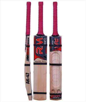 RUDRAYM RM AK-47 Double Blade Scoop Tennis With Toe Kashmir Willow Cricket Bat For 15+ Yrs