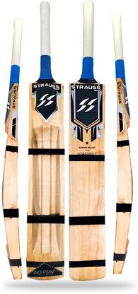 Strauss Thread Kashmir Willow Scoop Cricket Bat with Singapore handle Kashmir Willow Cricket  Bat For 15+ Yrs