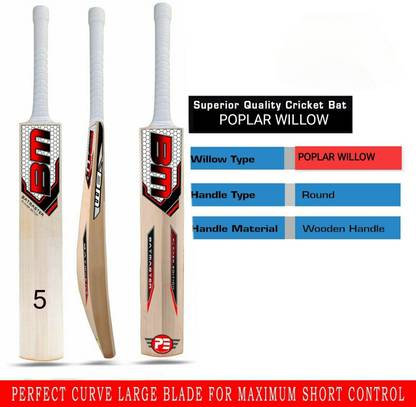 HEXTER Grand New Edition Bat Master Poplar Willow Cricket Bat (5) Poplar Willow Cricket  Bat For 9 - 11 Yrs