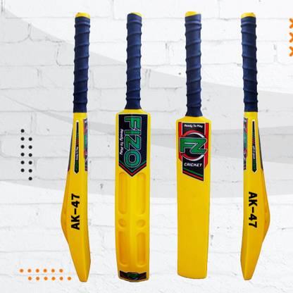 fizo Ak-47 Hard Fiber Scoop Tennis Ball Cricket Bat Age12+ Hard Plastic Double Blade PVC/Plastic Cricket  Bat For 11 - 13 Yrs
