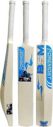 BSM FOREMOST Blue Heavy Duty Tennis Ball Ivory Cricket Bat Size 8(34"x4"x2.25") PVC/Plastic Cricket  Bat For 15+ Yrs