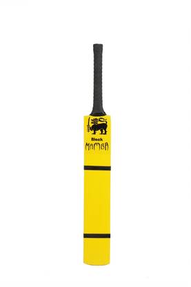 EWSPORTS Yellow Black Mamba Hard Hitting Bat Kashmir Willow Cricket  Bat For 15+ Yrs