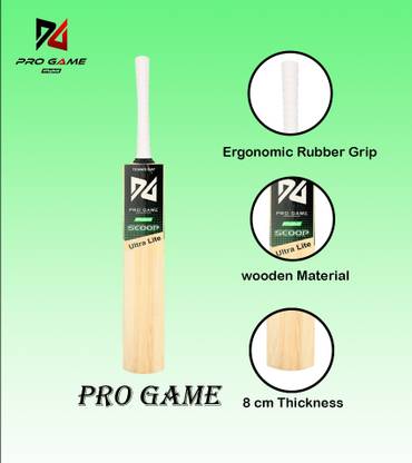 Pro Game Poplar Willow Ultra-Lite Scoop Design Super Light Slim Tennis Bat Poplar Willow Cricket  Bat For 15+ Yrs