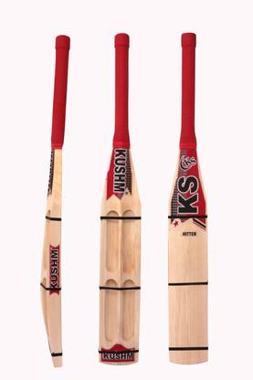 kushm Top Grade Kashmir Willow Mongoose Bat For Hard Tennis Ball Kashmir Willow Cricket  Bat For 15+ Yrs