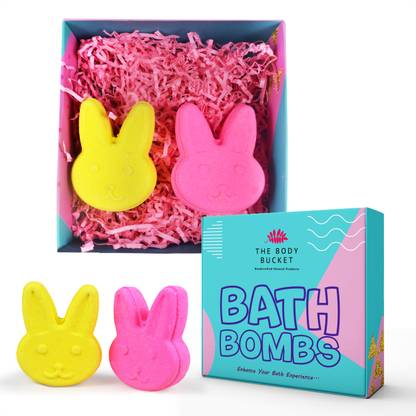 The Body Bucket Organic Handcrafted Bunny Shape Bath Bomb for Calming & Relaxing Body