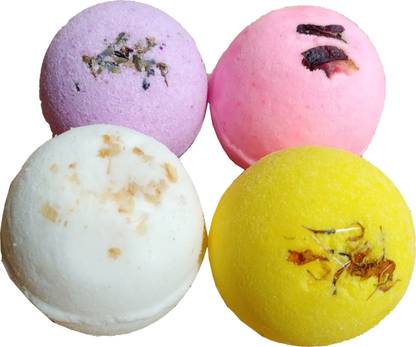 Aaranyam Luxurious Fizzy Bath Bomb-Fizzy Aromatic Bath Bomb (75g Each)