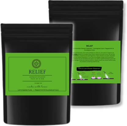 Aaranyam RELIEF Aromatherapy Shower Steamers -10 Tablets (1oz each)