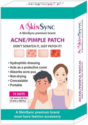 A SkinSync Pimple Patch for Face (72 dots) | Waterproof Patches and Reduces Excess Oil