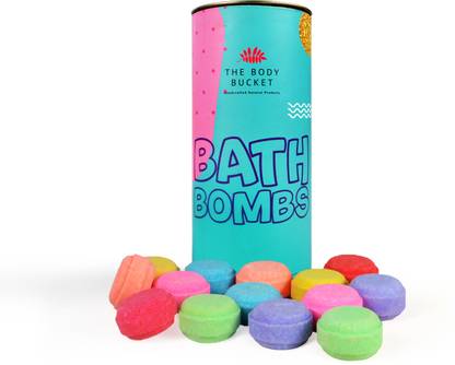 The Body Bucket Organic Handcrafted Mini Pastel Colour Tablets Bath Bomb for Relaxing Body