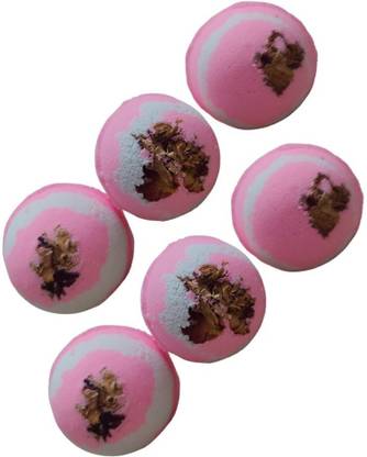 Lá Náturál Rose Bath Bombs (Pack of 6) Rose Essential oil and Epsom Salt