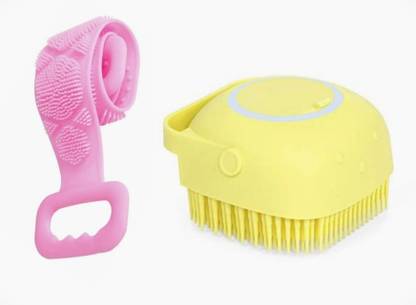 CHHELL CHELL Silicon Body Bath Brush And Scrubber in combo pack