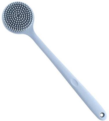 MobFest ® Soft Silicone Bath Shower Back Body Scrubber Brush With Long Handle