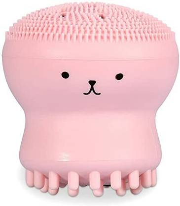 vkcollection 1 PCs Silicone Facial Cleansing Brush, Octopus Shape Waterproof Face Scrubber