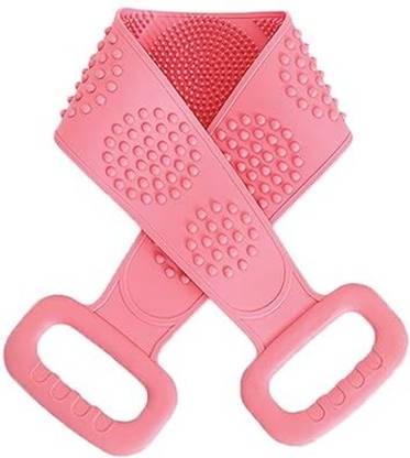 Flying monk Silicone Bathing Brush Exfoliating Back Scrubber for Shower Skin Deep Cleaning Massage Men & Women Double Sided Bath Body Scrubber Brush