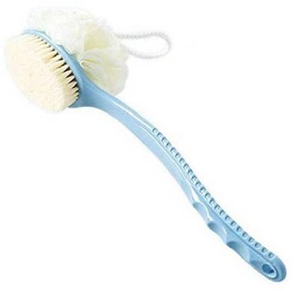 Masox Store Back Scrubber Bath Mesh Sponge with Curved Long Handle for Skin Exfoliating Bath