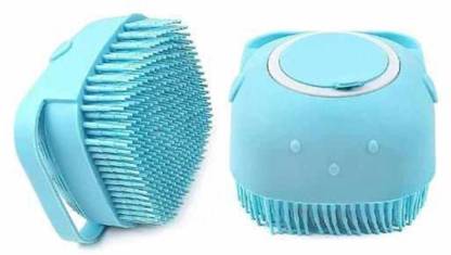 Earthcon 2 in 1 Combo Silicone Shower Bath Body Back Brush Scrubber Belt