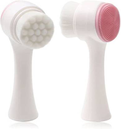ARQIVO Facial Cleansing Brush - 2 in 1 Face Wash Brush Manual Dual Face Scrub Brush
