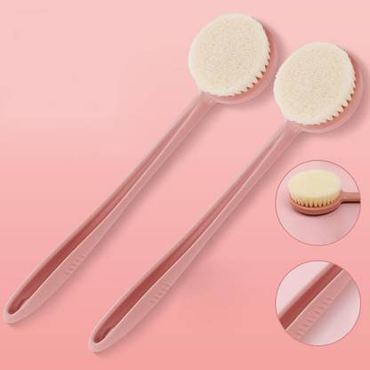 WAKTORO Bath Brush Back Scrubber with Soft Bristles Long Handle Cleansing Bathing