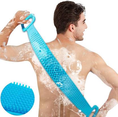 Klick Buy Silicone Body Scrubber Belt, Double Side Shower Bathing Belt for Men and Women
