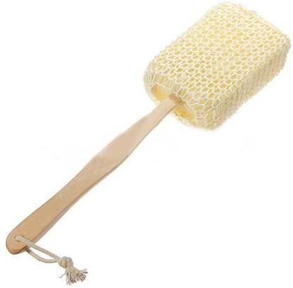 Amazing Natural Sisal Fiber Bath Body Brush Spa Shower Back Sponge Scrubber Long Handle