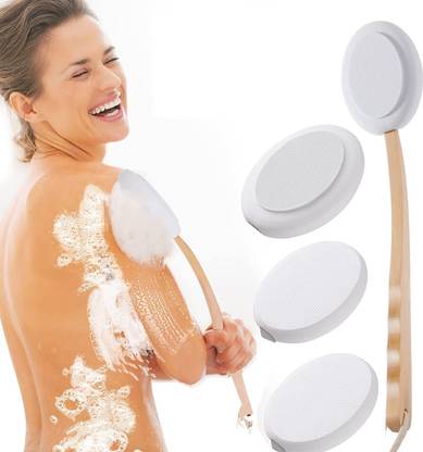 SUPVOX Bath Brush with 3 Replaceable Brush Head,Lotion Applicators