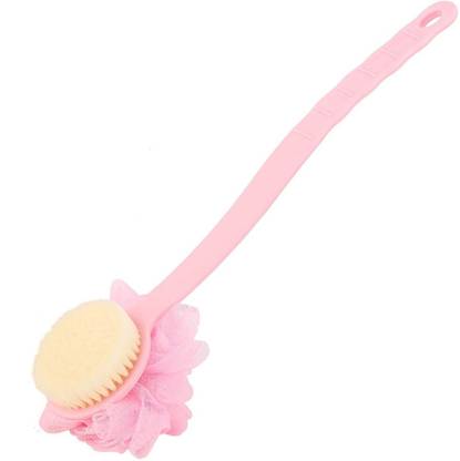 SIDDIVINAYAK CREATION 2 IN 1 loofah with handle back scrubber Bath Brush with Soft