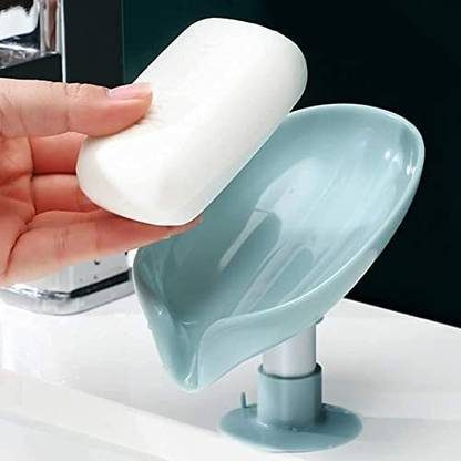 JetGadget Soap Holder Leaf-Shape Self Draining Soap Dish Holder