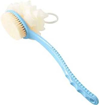 BRS SALES 2 IN 1 double sided bristles,Shower, Loofah with handleBrush