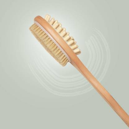 KIRA Wooden Double-sided Bath Brush, Dry Brushing Removes Dead Skin