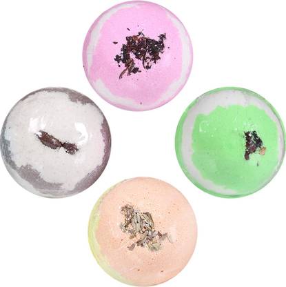 Lá Náturál Relaxing Bath Bombs Rose Lemon-Orange Eucalyptus Coffee-vanilla 60gm x 4pc