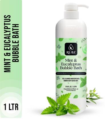Rubz Mint & Eucalyptus Bubble Bath for Bath Tub|With Goodness of Essential Oils