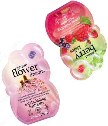 treaclemoon Gentle Flower Dreams with Sweet Berry Kisses Bubble Bath Salt Each 80g Pack of 2