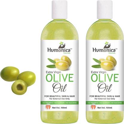 Humonica Extra Virgin Olive Oil For Skin, Hair, Massage & Multipurpose Benefits (200 ml)