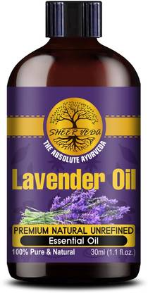 Sheer Veda Lavender Oil Essential Oil, Pure, Natural and Undiluted for Skin, Hair and Aromatherapy with glass dropper