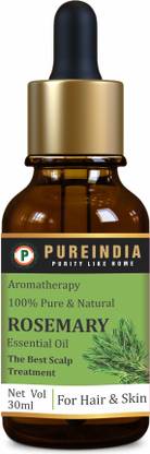 pureindia Rosemary Essential Oil for Hair Growth, Hair Fall Control and Skin Care