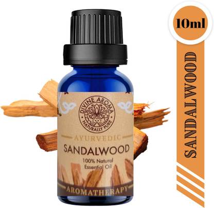 Divine Aroma Sandalwood Oil Pure Natural Essential Oil For Face, Diffuser & Aromatherapy