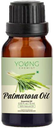 Young Chemist 100% Pure,Natural,Undiluted and Steam Distilled Palmarosa Essential Oil | 15 ml
