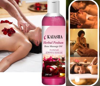 KAIASHA all day use sexy rose massage oil for women & men olive oil