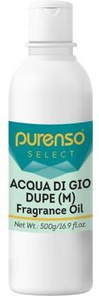 PURENSO Fragrance Oil-Acqua Di Gio Dupe (Men), 500gI Aroma/Perfume Oil For Soaps,Candles