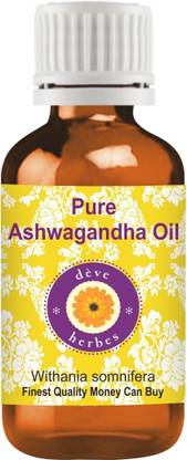 देवे हर्बस शुद्ध अश्वगंधा तेल (विथानिया सोमनिफेरा) 100% प्राकृतिक चिकित्सीय ग्रेड