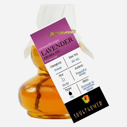 Soulflower Lavender Aroma Massage Oil | Aromatherapy, Body Massage, Pain & Stress Relief |