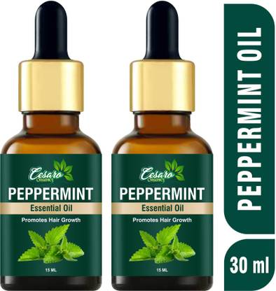 Cesaro Organics Best Peppermint Essential Oil, 100% Natural & Pure, for Hair, Skin, Face, Cold