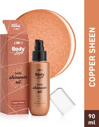 Plum BodyLovin’ Body Shimmer Oil - Copper Sheen | Intense colour payoff | Non-greasy